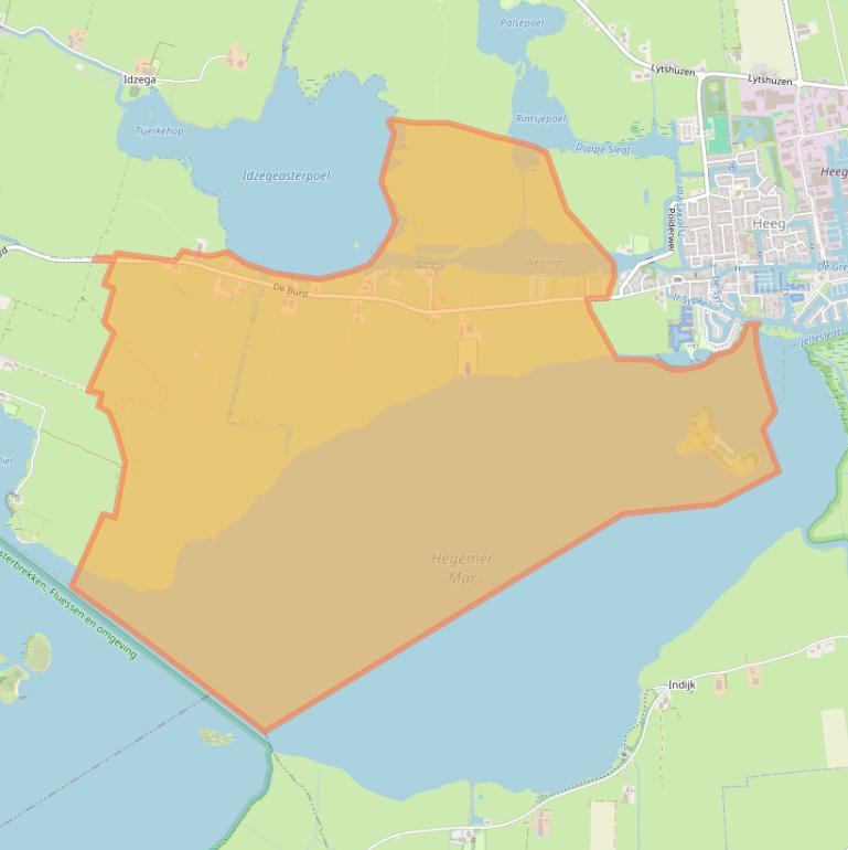 Kaart van postcodegebied 8621JX.