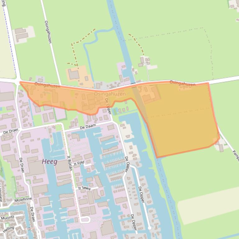 Kaart van postcodegebied 8621XD.