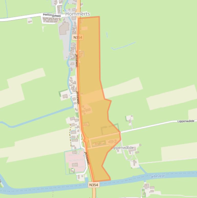 Kaart van postcodegebied 8622DE.