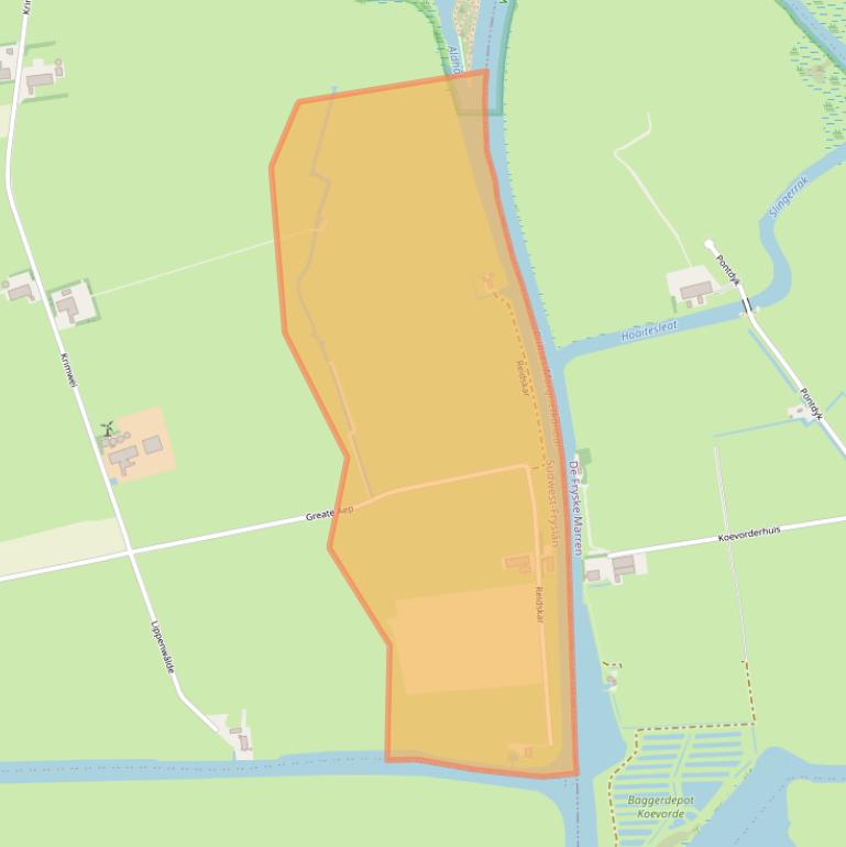 Kaart van postcodegebied 8622XH.