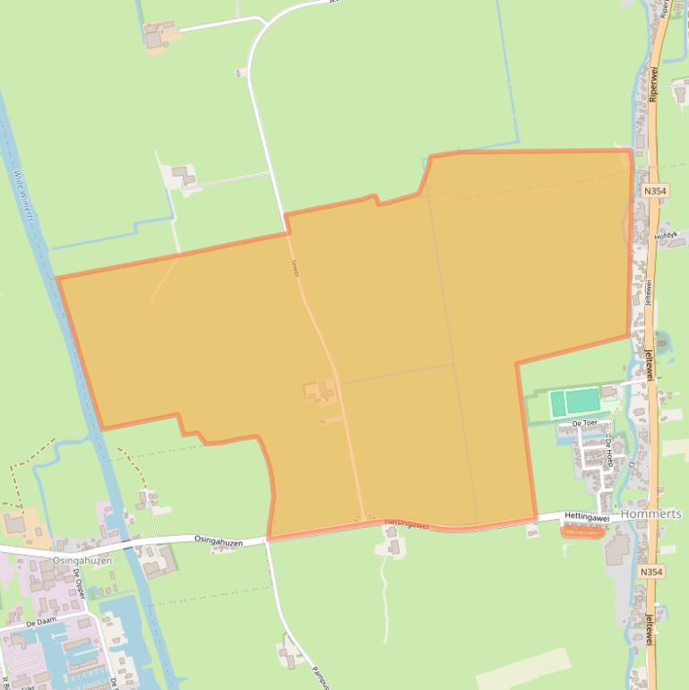 Kaart van postcodegebied 8622XW.