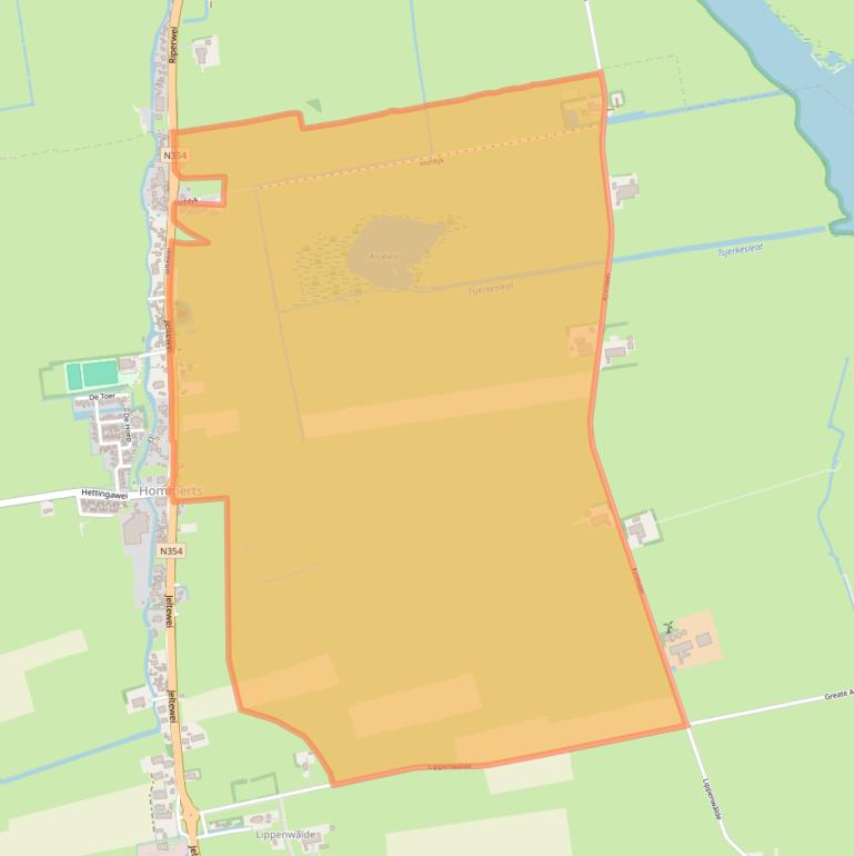 Kaart van postcodegebied 8622XZ.