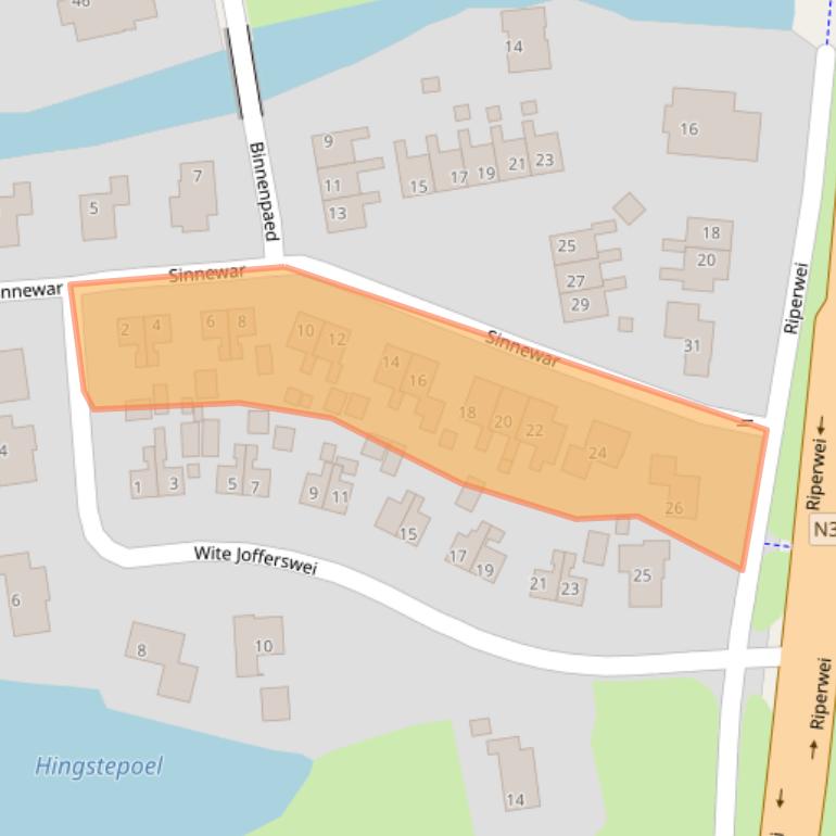 Kaart van postcodegebied 8623XJ.