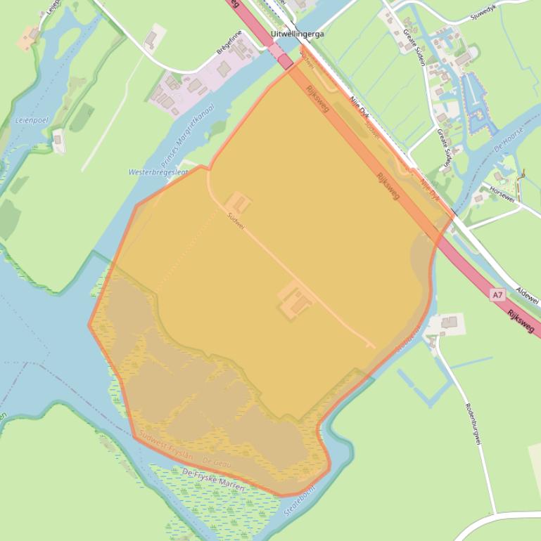 Kaart van postcodegebied 8624TK.