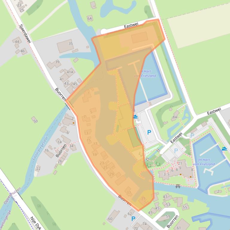 Kaart van postcodegebied 8624TL.