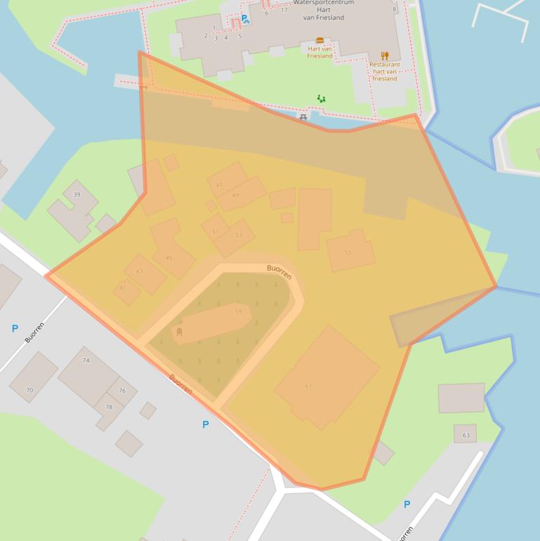 Kaart van postcodegebied 8624TM.