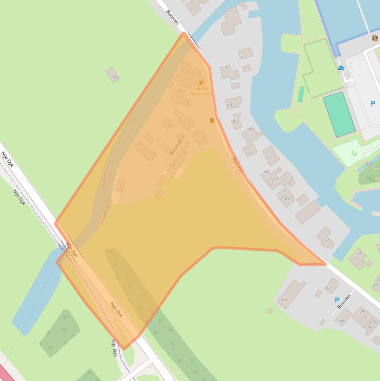 Kaart van postcodegebied 8624TN.