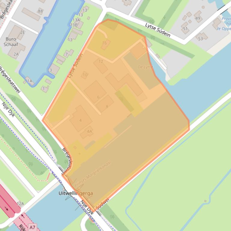 Kaart van postcodegebied 8624TT.