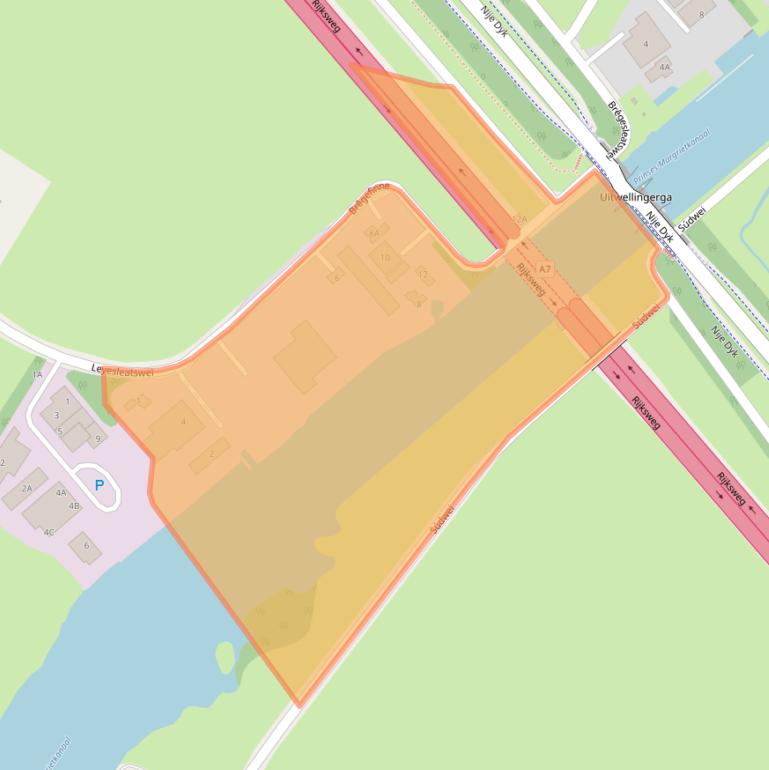 Kaart van postcodegebied 8624TX.