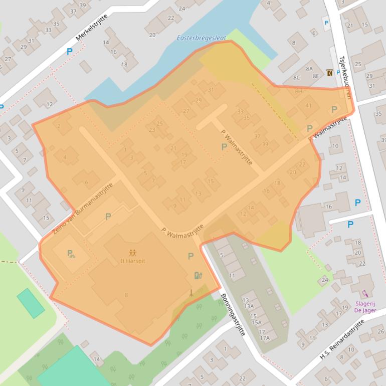 Kaart van postcodegebied 8625HE.