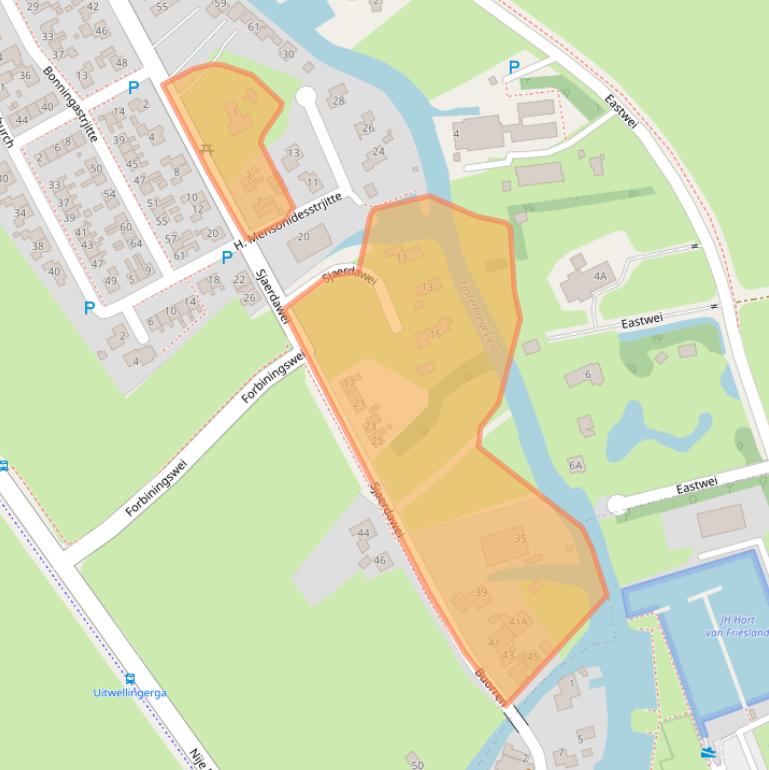 Kaart van postcodegebied 8625HR.