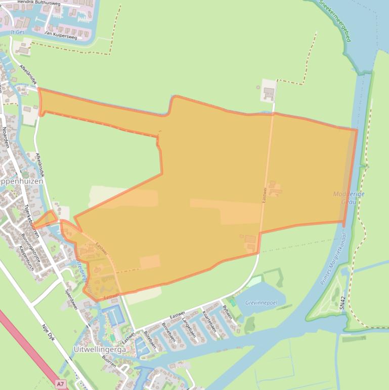 Kaart van postcodegebied 8625HV.