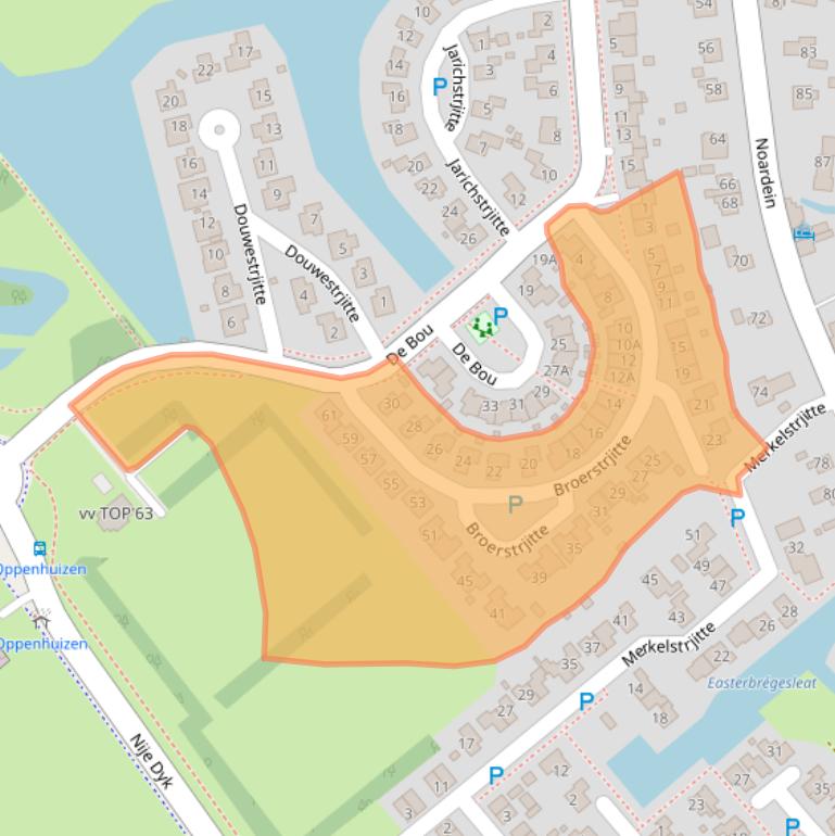 Kaart van postcodegebied 8625JA.