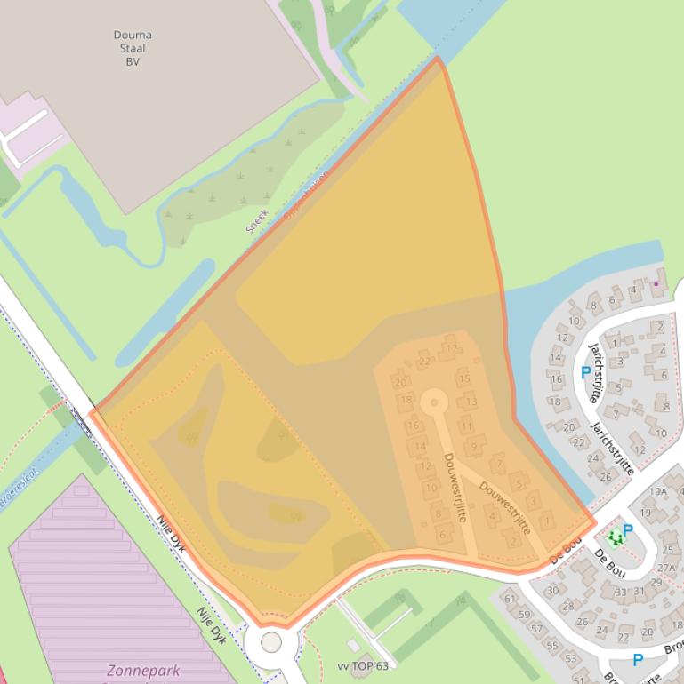 Kaart van postcodegebied 8625JC.