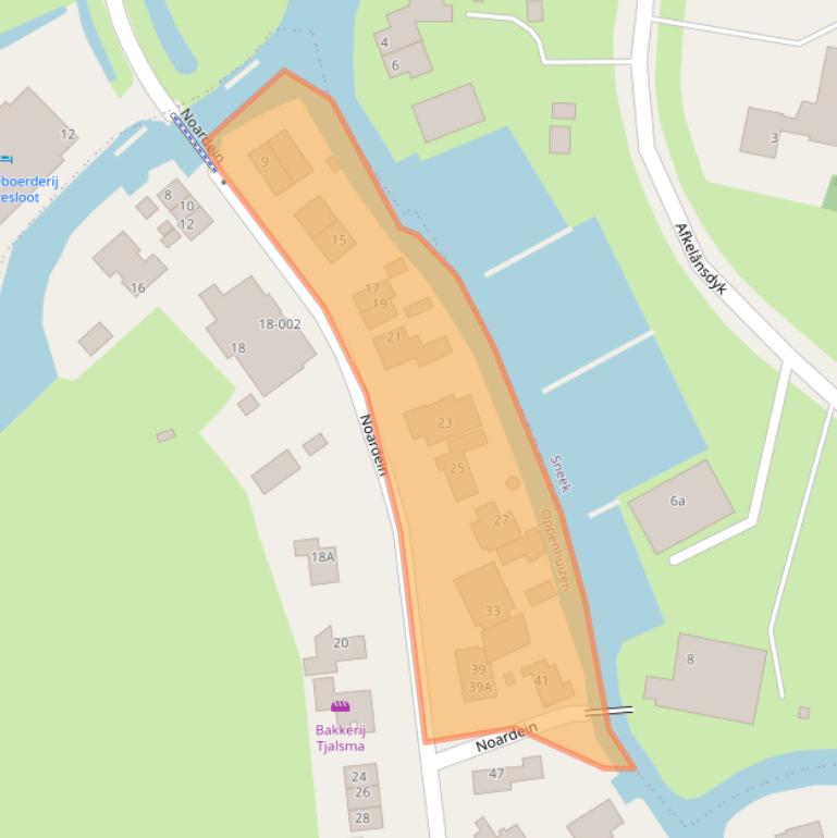 Kaart van postcodegebied 8625TE.