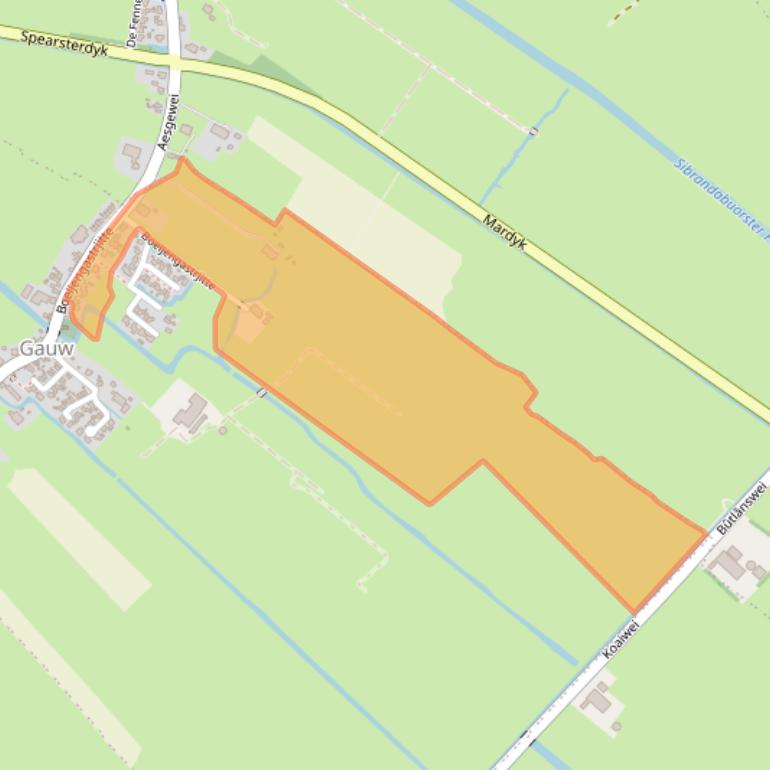 Kaart van postcodegebied 8627SC.