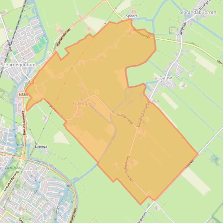 Kaart van postcodegebied 8628.