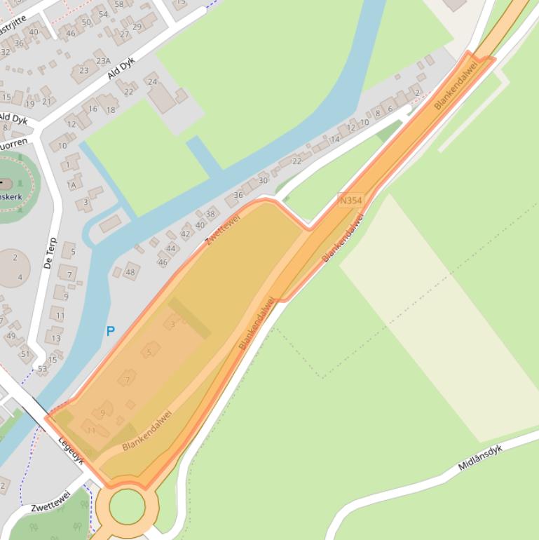 Kaart van postcodegebied 8629EA.