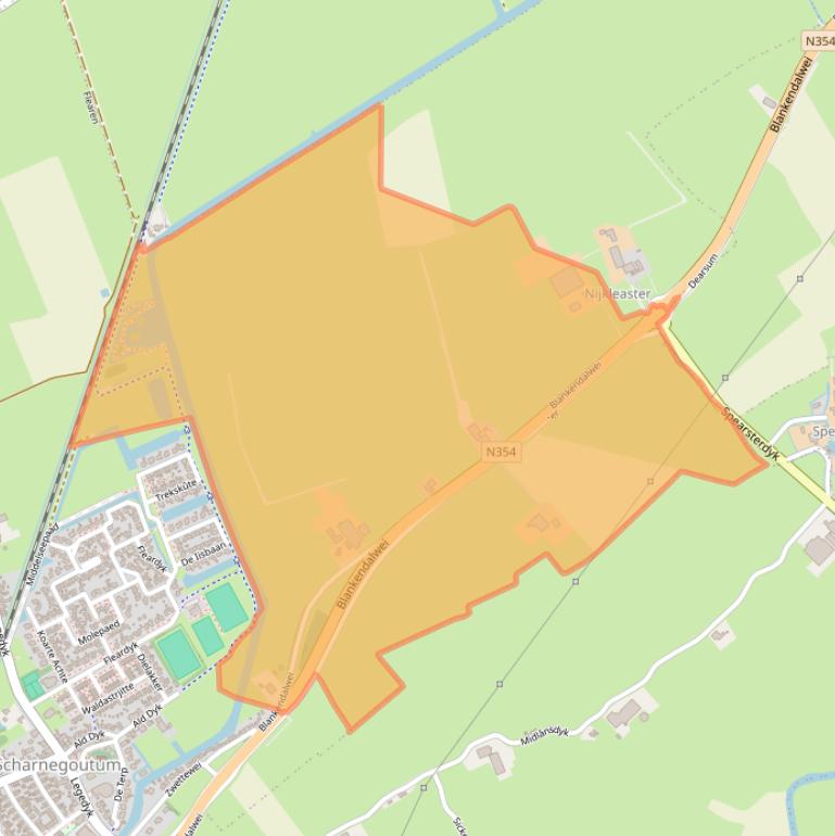 Kaart van postcodegebied 8629EH.