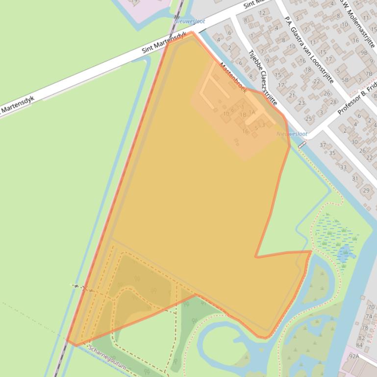 Kaart van postcodegebied 8629PC.