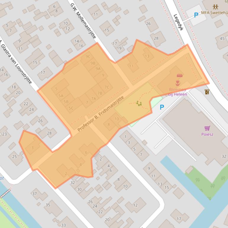 Kaart van postcodegebied 8629PD.