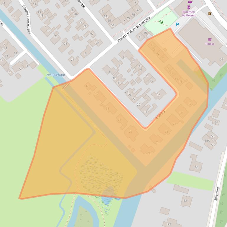 Kaart van postcodegebied 8629PE.