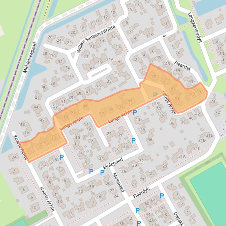 Kaart van postcodegebied 8629PK.