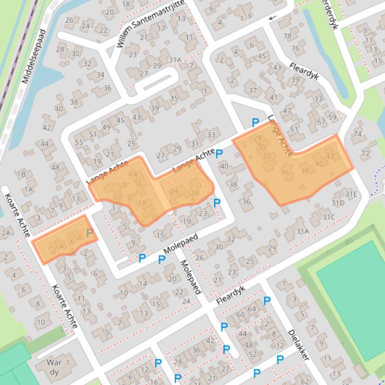 Kaart van postcodegebied 8629PL.