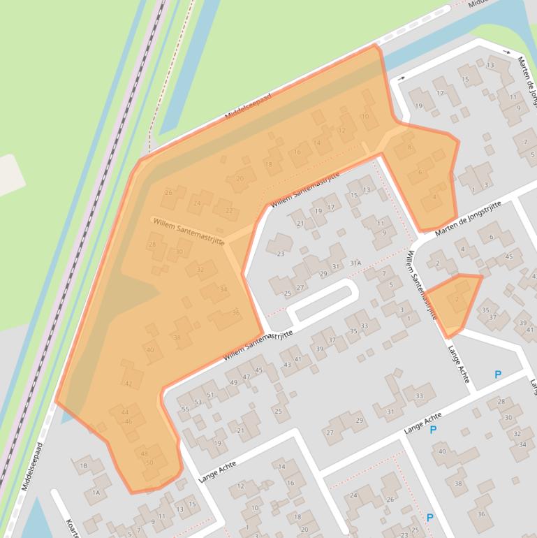 Kaart van postcodegebied 8629PR.