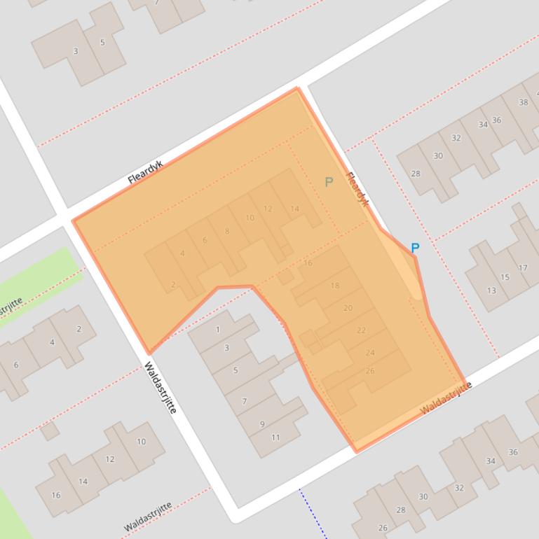 Kaart van postcodegebied 8629RE.