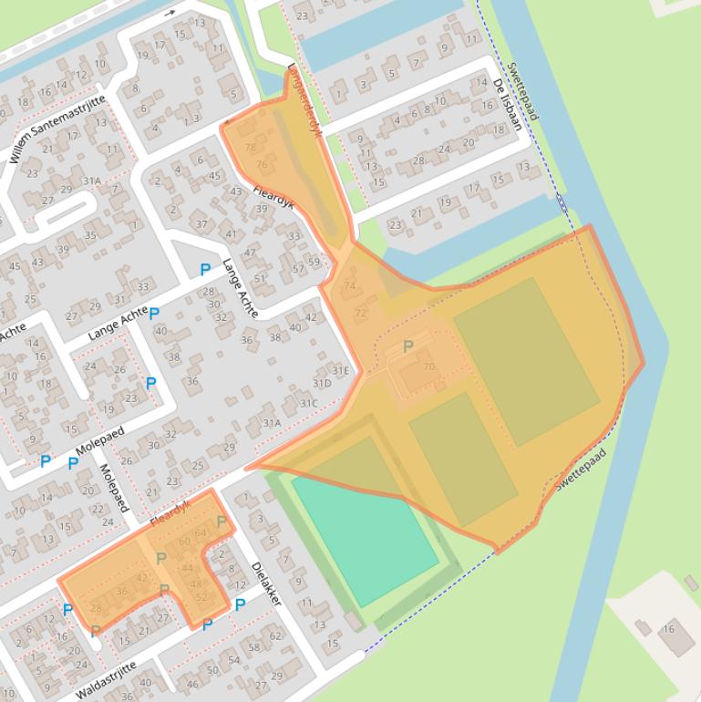 Kaart van postcodegebied 8629RG.