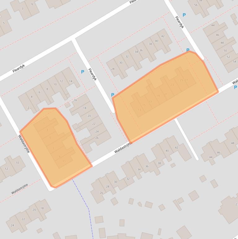 Kaart van postcodegebied 8629RH.