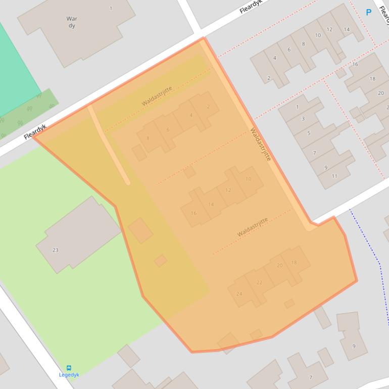 Kaart van postcodegebied 8629RJ.