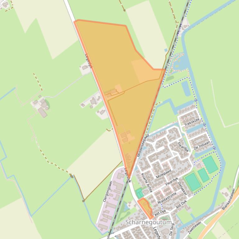 Kaart van postcodegebied 8629RK.