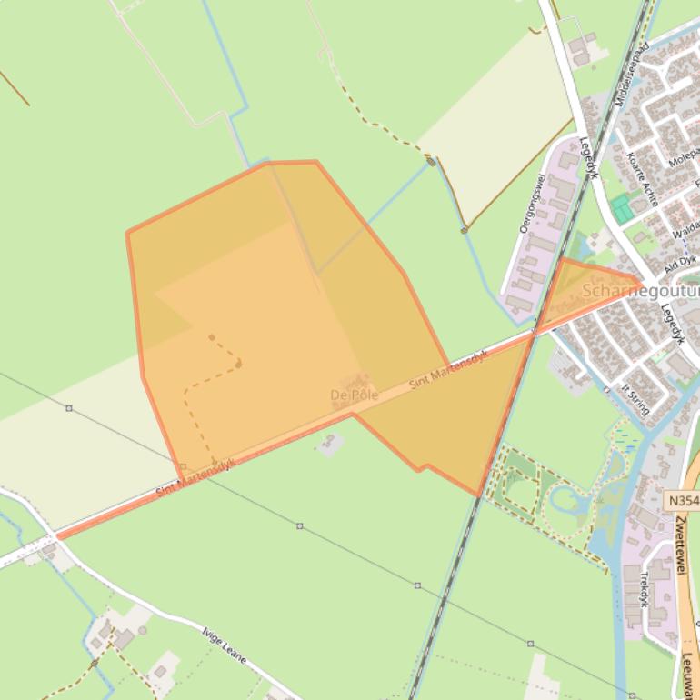 Kaart van postcodegebied 8629RP.