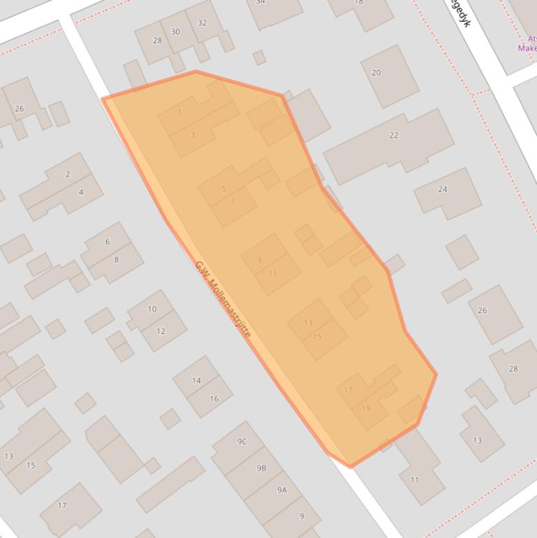 Kaart van postcodegebied 8629RT.