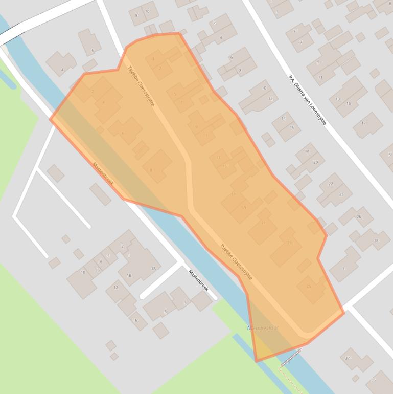 Kaart van postcodegebied 8629RZ.