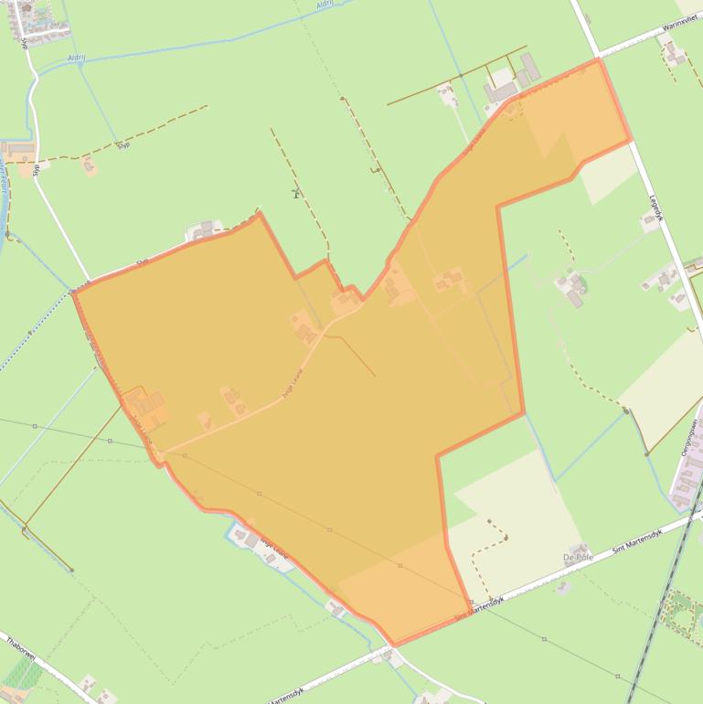 Kaart van postcodegebied 8629WB.