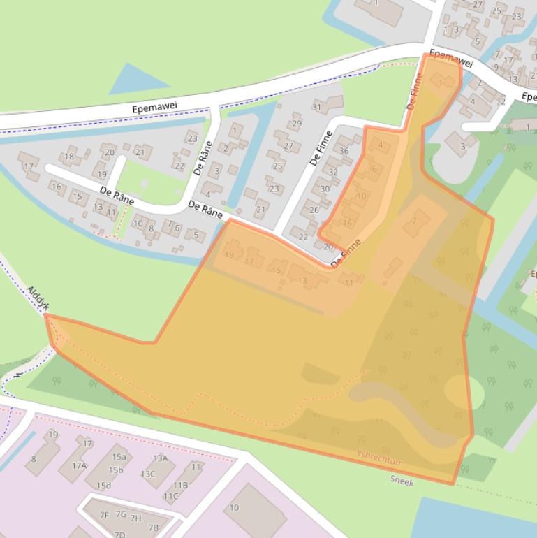 Kaart van postcodegebied 8633KV.