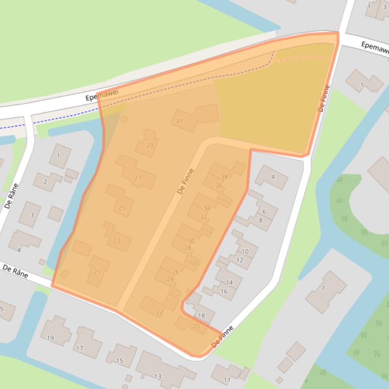 Kaart van postcodegebied 8633KW.