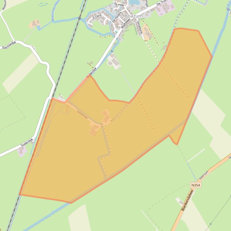 Kaart van postcodegebied 8635MS.