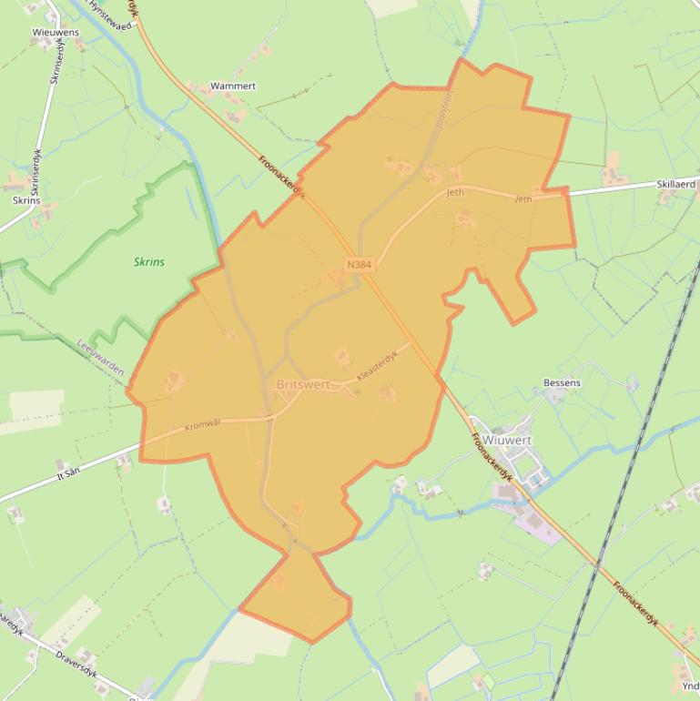 Kaart van postcodegebied 8636.