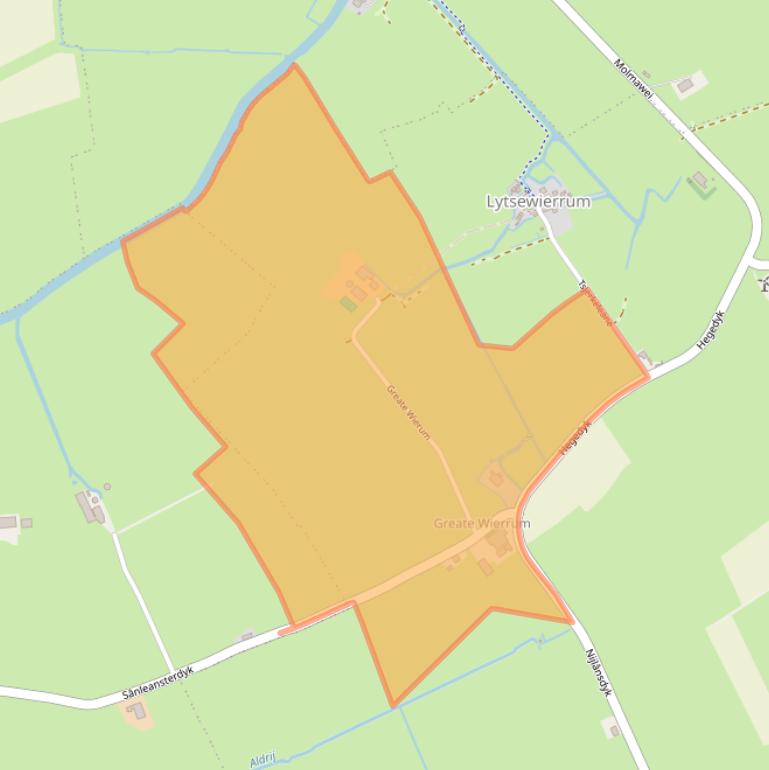 Kaart van postcodegebied 8642WD.