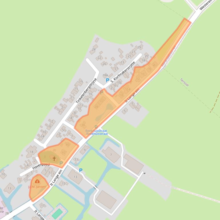 Kaart van postcodegebied 8647SC.