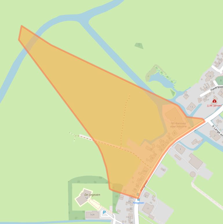 Kaart van postcodegebied 8647SE.