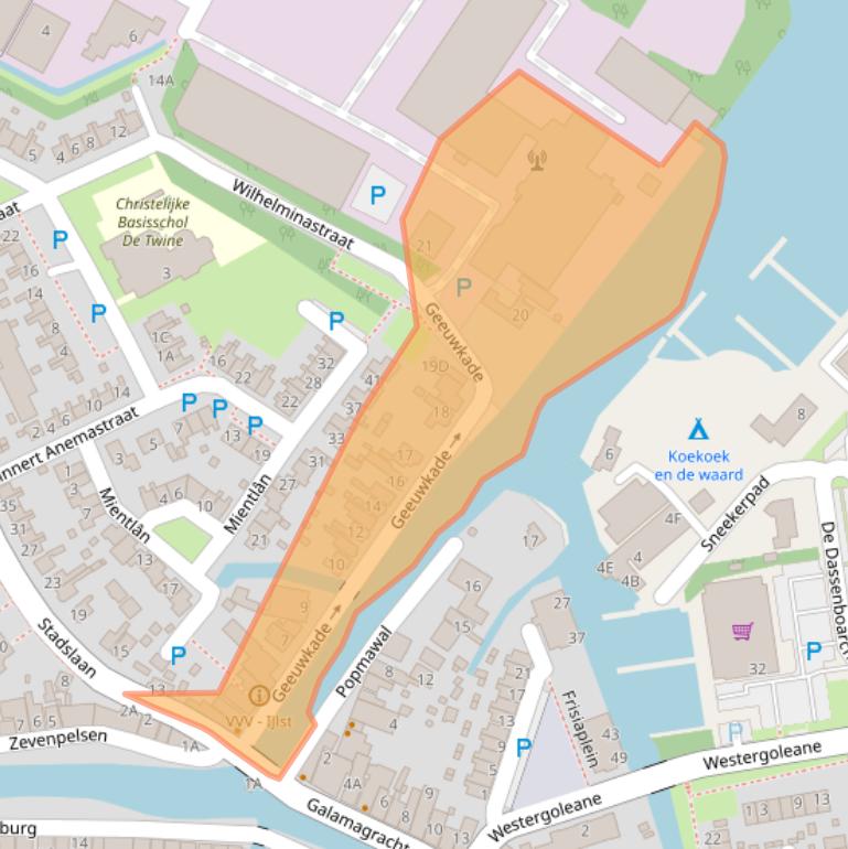 Kaart van postcodegebied 8651AA.