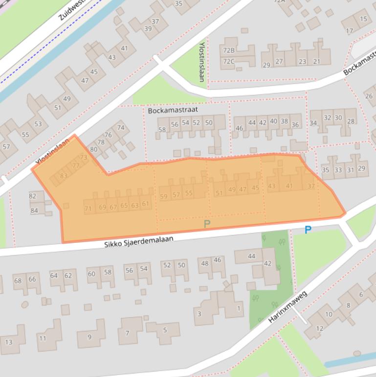 Kaart van postcodegebied 8651BA.