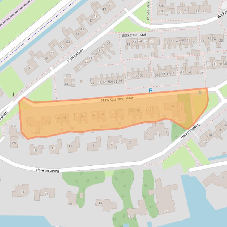 Kaart van postcodegebied 8651BC.