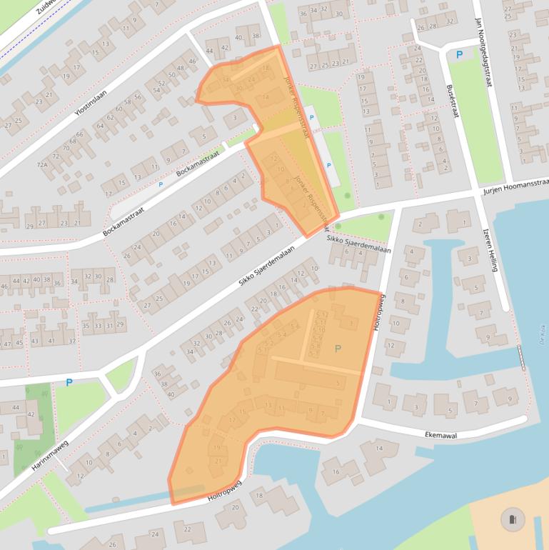 Kaart van postcodegebied 8651BH.