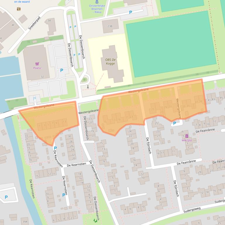 Kaart van postcodegebied 8651BZ.